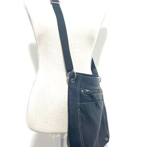 The Sak Black Leather Shoulder Bag Crossbody Purse
